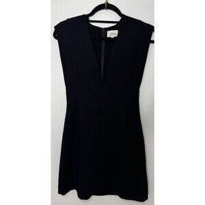 Wilfred Black Sleeveless V-Neck Minimalist Dress Size 0